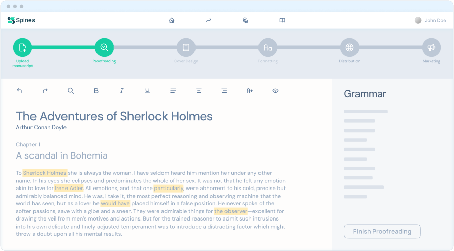 AI manuscript editing